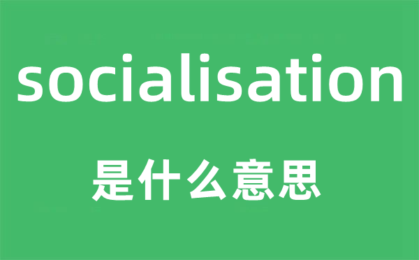 socialisation是什么意思,socialisation怎么读,中文翻译是什么