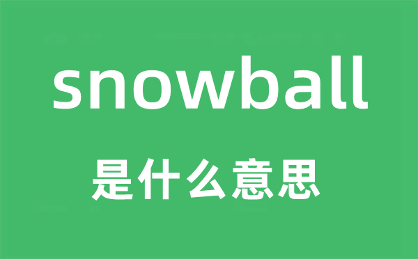 snowball是什么意思,snowball怎么读,snowball中文翻译是什么