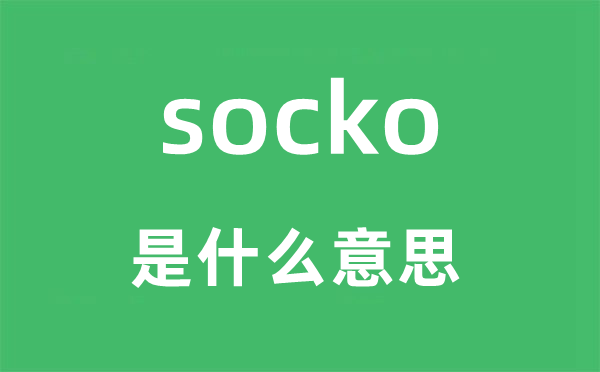 socko是什么意思,socko怎么读,socko中文翻译是什么