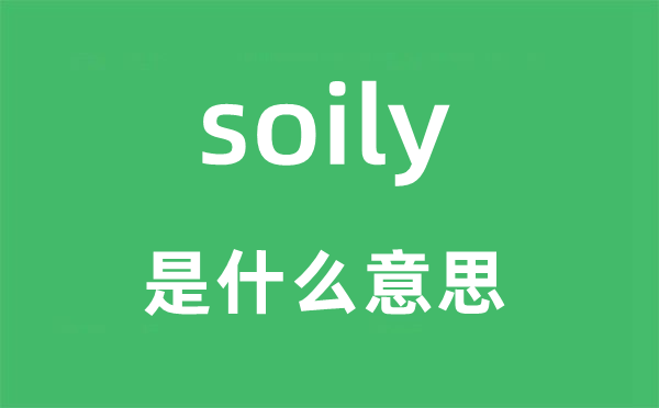 soily是什么意思,soily怎么读,中文翻译是什么