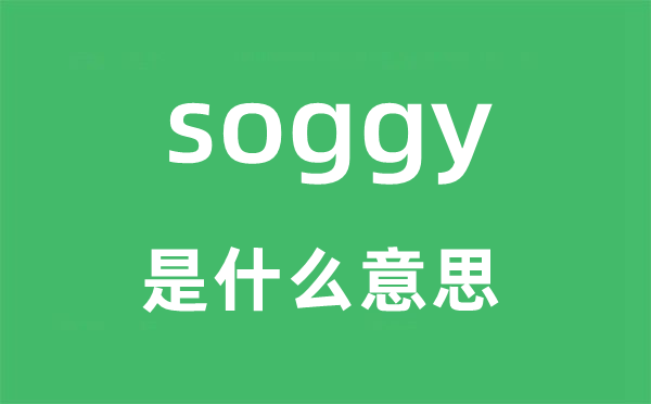 soggy是什么意思,soggy怎么读,中文翻译是什么