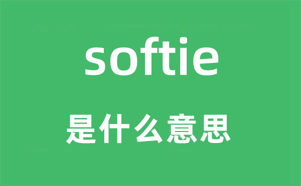 softie是什么意思,softie怎么读,中文翻译是什么