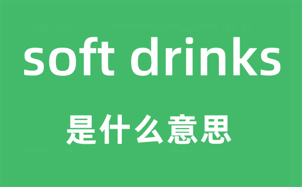 soft drinks是什么意思,中文翻译是什么