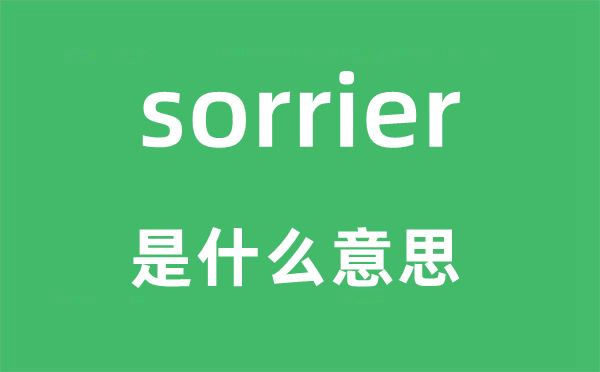 sorrier是什么意思,sorrier怎么读,中文翻译是什么