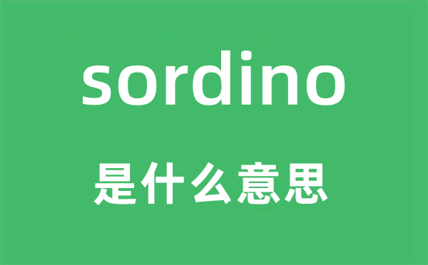 sordino是什么意思,sordino怎么读,中文翻译是什么