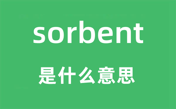 sorbent是什么意思,sorbent怎么读,中文翻译是什么