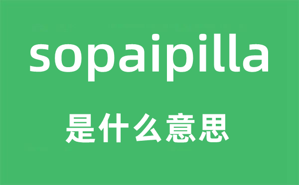 sopaipilla是什么意思,sopaipilla怎么读,中文翻译是什么