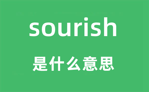 sourish是什么意思,sourish怎么读,中文翻译是什么