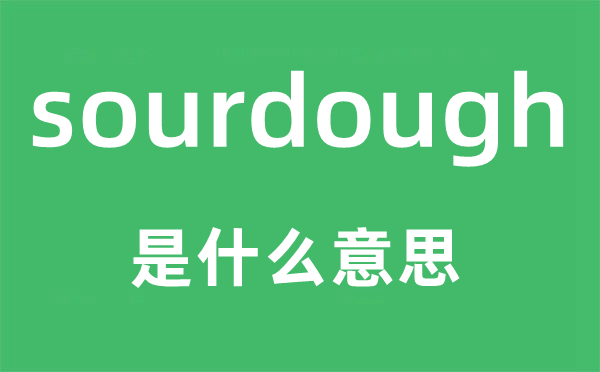 sourdough是什么意思,sourdough怎么读,中文翻译是什么