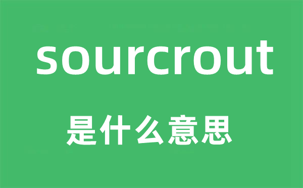 sourcrout是什么意思,sourcrout怎么读,中文翻译是什么