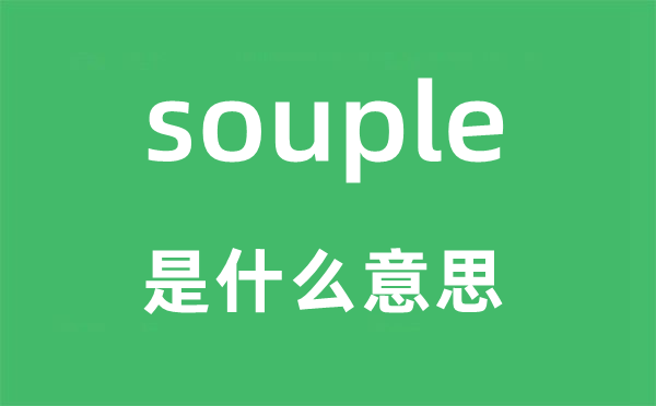 souple是什么意思,souple怎么读,中文翻译是什么