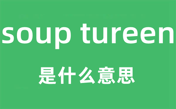 soup tureen是什么意思,中文翻译是什么