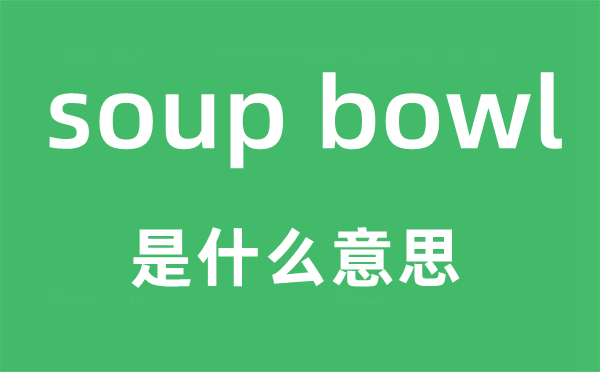 soup bowl是什么意思,中文翻译是什么