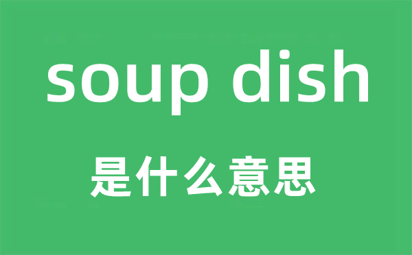 soup dish是什么意思,中文翻译是什么