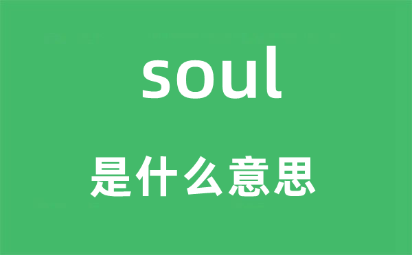 soul是什么意思,soul怎么读,中文翻译是什么