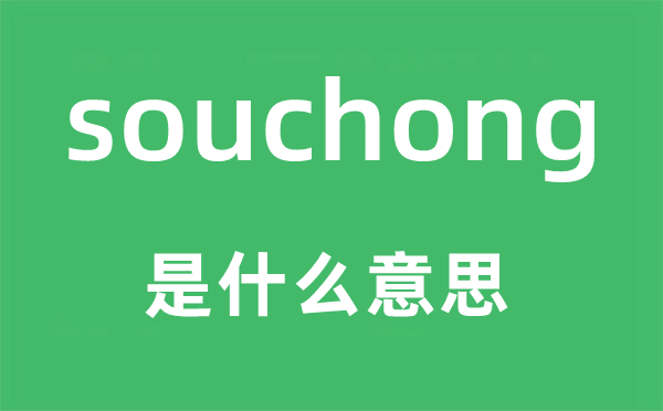 souchong是什么意思,souchong怎么读,中文翻译是什么