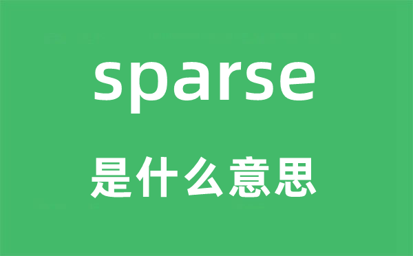 sparse是什么意思,sparse怎么读,中文翻译是什么