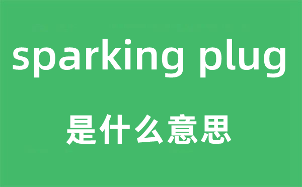 sparking plug是什么意思,中文翻译是什么