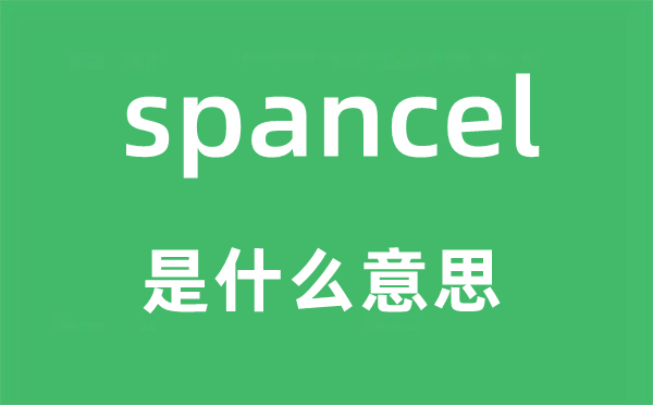 spancel是什么意思,spancel怎么读,中文翻译是什么