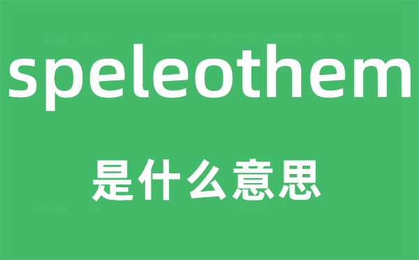 speleothem是什么意思,speleothem怎么读,中文翻译是什么