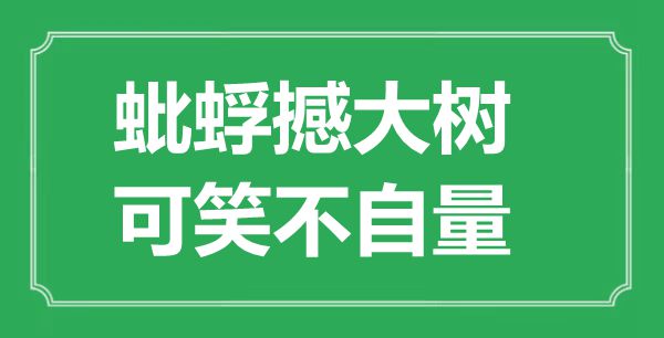 “蚍蜉撼大树，可笑不自量”是什么意思,出处是哪里