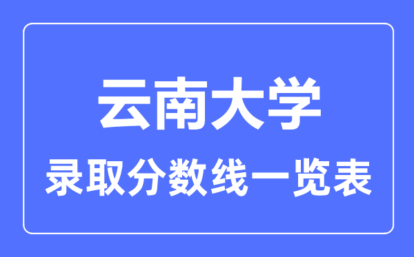 2023年高考多少分能上云南大学？附各省录取分数线