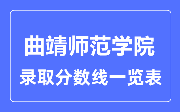 2023年高考多少分能上曲靖师范学院？附各省录取分数线