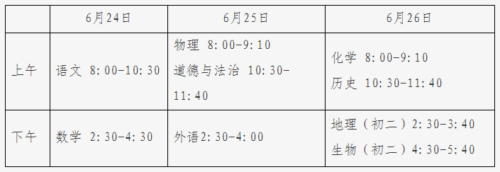 2022年北京中考时间具体安排,北京2022中考时间表