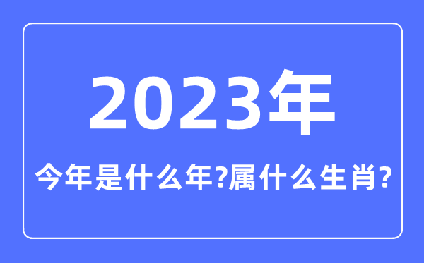 今年是什么年,2023年属什么生肖