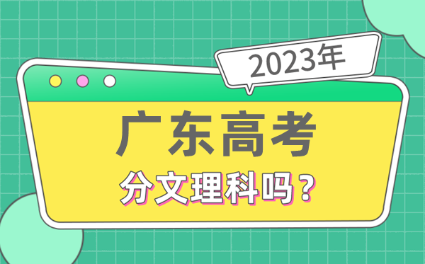 2023年广东高考分文理科吗,是新高考地区吗