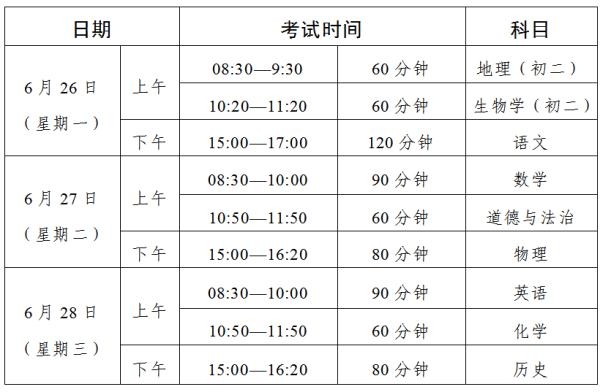 2022年广东中考时间具体安排,广东2022中考时间表