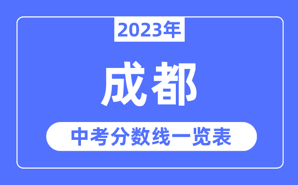 2023年成都市中考录取分数线,成都中考分数线是多少