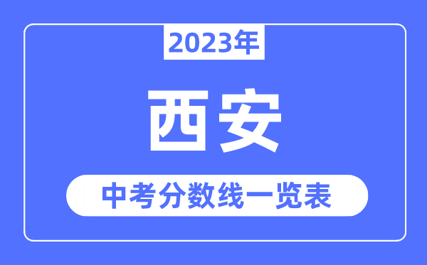 2023年西安市中考录取分数线,西安中考分数线是多少