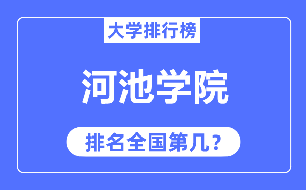 河池学院排名全国第几,2023年最新全国排名多少？