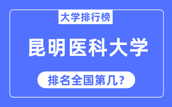 2023年昆明医科大学排名,最新全国排名第几