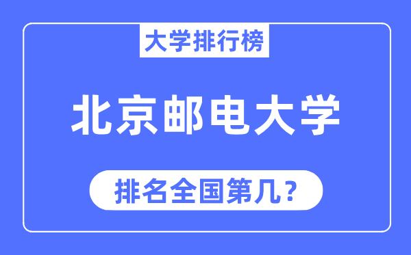 2023年北京邮电大学排名,最新全国排名第几