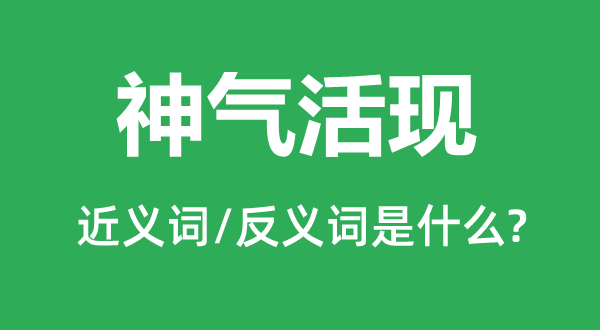 神气活现的近义词和反义词是什么,神气活现是什么意思