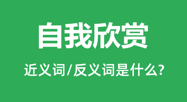 自我欣赏的近义词和反义词是什么,自我欣赏是什么意思