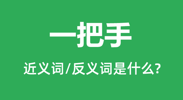 一把手的近义词和反义词是什么,一把手是什么意思