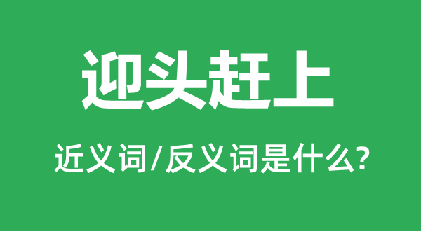 迎头赶上的近义词和反义词是什么,迎头赶上是什么意思