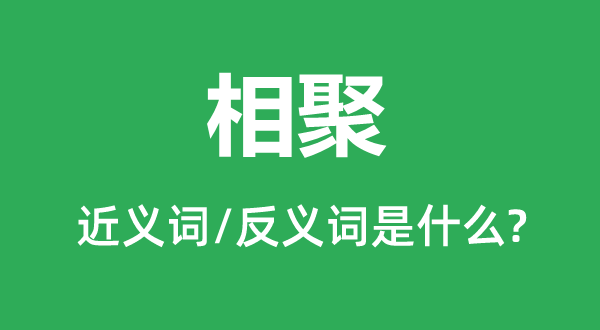 相聚的近义词和反义词是什么,相聚是什么意思