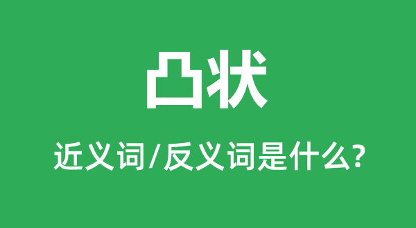 凸状的近义词和反义词是什么,凸状是什么意思