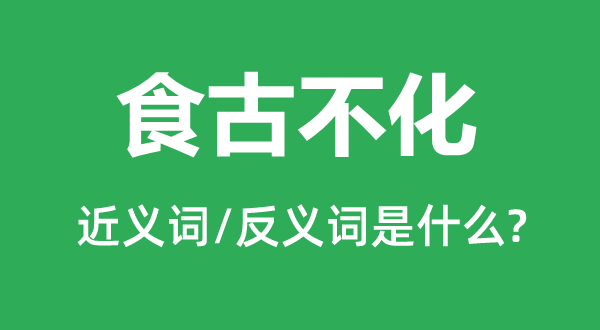 食古不化的近义词和反义词是什么,食古不化是什么意思