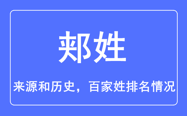 郏姓的来源和历史,郏姓在百家姓排名第几？